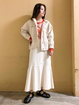 「Green　Parks（グリーンパークス）のアイテム（ブルゾン）」を使った、marinaさん（レディース・158cm）の春コーディネート