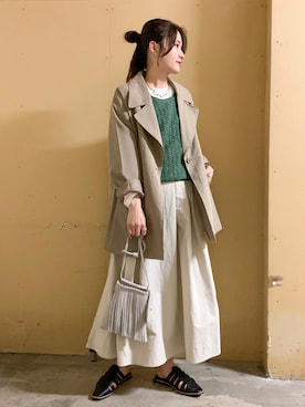 「はじめましてコーデ」｜「アイテム（ジャケット/アウター）」を使った、marinaさん（レディース・158cm）の春コーディネート