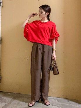 「真夏のアクティブスタイル」｜「アイテム（音楽/本・雑誌）」を使った、marinaさん（レディース・158cm）の夏コーディネート