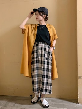 「アイテム（音楽/本・雑誌）」を使った、marinaさん（レディース・158cm）の夏コーディネート