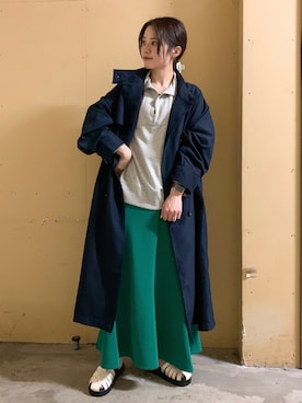 「アイテム（音楽/本・雑誌）」を使った、marinaさん（レディース・158cm）の春コーディネート
