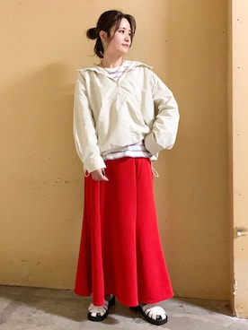 「Green　Parks（グリーンパークス）のアイテム（ブルゾン）」を使った、marinaさん（レディース・158cm）の春コーディネート