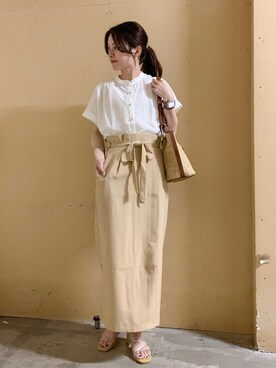 「アイテム（音楽/本・雑誌）」を使った、marinaさん（レディース・158cm）の夏コーディネート