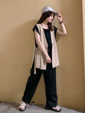 「アイテム（音楽/本・雑誌）」を使った、marinaさん（レディース・158cm）の夏コーディネート