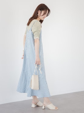 「淡色」｜「アイテム（財布/小物）」を使った、marinaさん（レディース・158cm）の春コーディネート