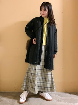 「Furryrate（ファーリーレート）のアイテム（その他アウター）」を使った、marinaさん（レディース・158cm）の冬コーディネート