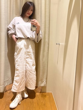 「アイテム（サロペット/オーバーオール）」を使った、つんさん（レディース・154cm）の夏コーディネート