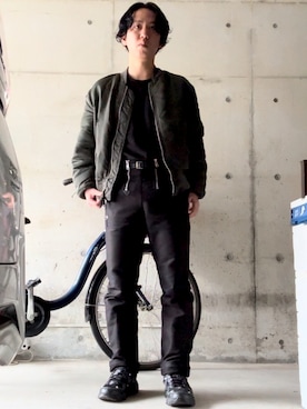 「SHAREEF（シャリーフ）のアイテム」を使った、じょりたんさん（メンズ・168cm）の春コーディネート