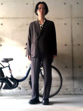「soe（ソーイ）のアイテム（スーツセット）」を使った、じょりたんさん（メンズ・168cm）の春コーディネート