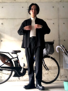 「CULLNI（クルニ）のアイテム（MA-1）」を使った、じょりたんさん（メンズ・168cm）の春コーディネート