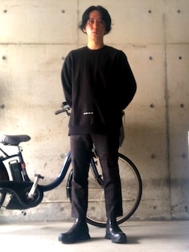 「SHAREEF（シャリーフ）のアイテム（スウェット）」を使った、じょりたんさん（メンズ・168cm）の春コーディネート