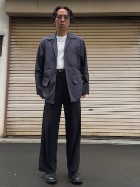 「アイテム（カバーオール）」を使った、じょりたんさん（メンズ・168cm）の秋コーディネート