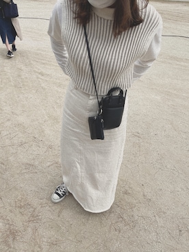 「CONVERSE（コンバース）のCONVERSE コンバース オール スター オックス / ALL STAR OX(BLACK) 32160321（スニーカー）」を使った、ayuさん（レディース・162cm・20代）の春コーディネート