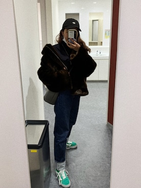 「Scye（サイ）のアイテム（帽子）」を使った、runeandcoさん（レディース・156cm）の冬コーディネート