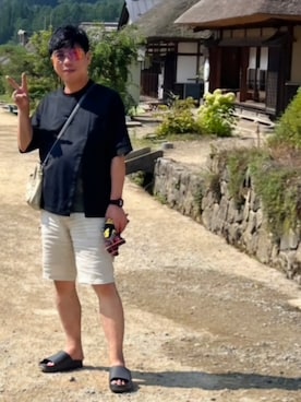 「アイテム（サンダル）」を使った、H.S@yonoiさん（メンズ・175cm）の夏コーディネート