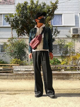 「ARMANI EXCHANGE（アルマーニエクスチェンジ）のアイテム（キャップ）」を使った、H.S@yonoiさん（メンズ・175cm）の秋コーディネート
