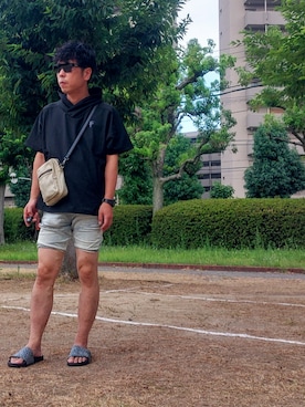 「ARMANI EXCHANGE（アルマーニエクスチェンジ）のアイテム」を使った、H.S@yonoiさん（メンズ・175cm）の夏コーディネート