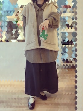 「RETRO GIRL（レトロガール）のアイテム（ワンピース/ドレス）」を使った、のるつさん（レディース・146cm）の秋コーディネート
