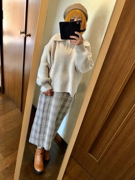 ミカヅキモモコ ミカヅキモモコ のハンチング ベレー帽を使った人気ファッションコーディネート Wear