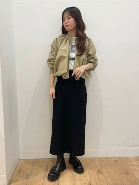「SENSE OF PLACE by URBAN RESEARCH（センスオブプレイスバイアーバンリサーチ）のアイテム（ブルゾン）」を使った、かんちゃんさん（レディース・163cm）の冬コーディネート