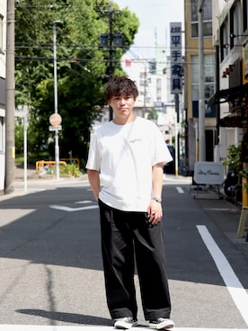 「アイテム（チノパンツ）」を使った、すけさんさん（メンズ・165cm・20代）の秋コーディネート