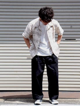 「アイテム（チノパンツ）」を使った、Sukeさん（メンズ・165cm）の秋コーディネート