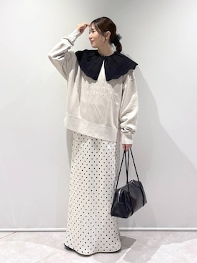 「アイテム（バレッタ/ヘアクリップ）」を使った、maruさん（レディース・160cm・20代）の秋コーディネート