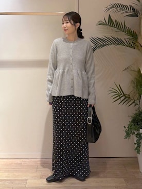 「アイテム（カーディガン/ボレロ）」を使った、maruさん（レディース・160cm・20代）の冬コーディネート