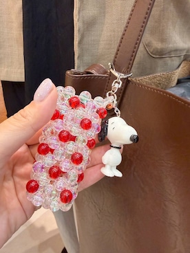 「LOWRYS FARM（ローリーズファーム）の２ＷＡＹバケツＢＡＧ 656159（トートバッグ、ブラウン系）」を使った、maruさん（レディース・160cm）の夏コーディネート