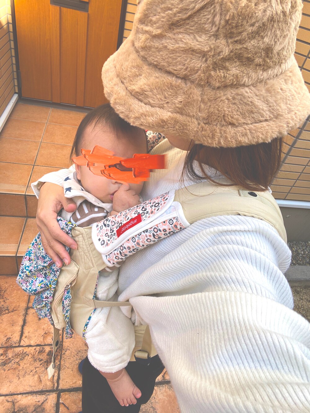 「カジュアル、秋冬コーデ、シンプルスタイル、低身長コーデ、ママコーデ、おさんぽ、プチプラコーデ、着回しコーデ、モノトーン、秋」｜「Kalany-storeのアイテム（ハット、ベージュ系）」を使った、tsubasaさん（レディース・154cm）の秋コーディネートの1枚目の写真