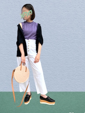 「Honeys（ハニーズ）のアイテム（タンクトップ）」を使った、chitaroさん（レディース・154cm）の夏コーディネート