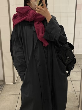 「ISSEY MIYAKE（イッセイミヤケ）のアイテム（その他アウター）」を使った、Oさん（レディース・160cm）の冬コーディネート