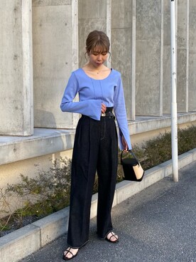 「フレアスリーブ」｜「アイテム（その他）」を使った、ike_lemageさん（レディース・164cm）の冬コーディネート