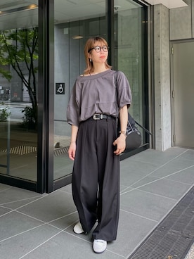「スウエット」｜「アイテム（その他）」を使った、ike_lemageさん（レディース・164cm）の春コーディネート