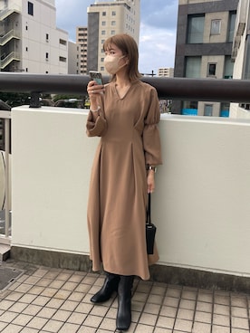 「袖ボリューム」｜「アイテム（その他）」を使った、ike_lemageさん（レディース・164cm）の秋コーディネート