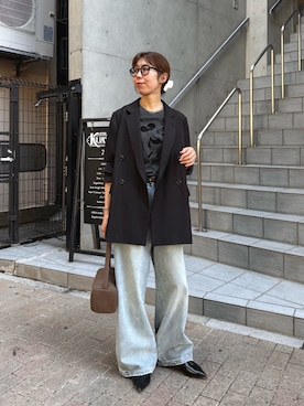「アイテム（ショルダーバッグ）」を使った、ike_lemageさん（レディース・164cm）の秋コーディネート