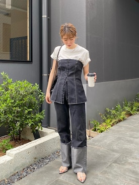 「ロールアップ」｜「アイテム（その他）」を使った、ike_lemageさん（レディース・164cm）の春コーディネート