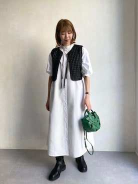 「メッシュバッグ」｜「アイテム（その他）」を使った、ike_lemageさん（レディース・164cm）の冬コーディネート