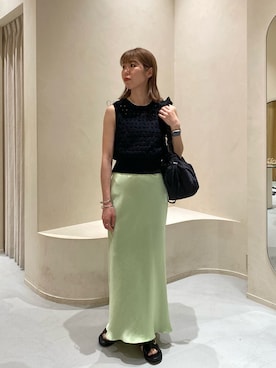 「マキシスカート」｜「アイテム（その他）」を使った、ike_lemageさん（レディース・164cm）の春コーディネート