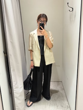 「アイテム（テーラードジャケット）」を使った、ike_lemageさん（レディース・164cm）の夏コーディネート
