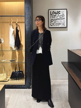 「CAPRICIEUX LE'MAGE（カプリシューレマージュ）のバルーンキャミ（キャミソール、ホワイト系）」を使った、ike_lemageさん（レディース・164cm）の秋コーディネート