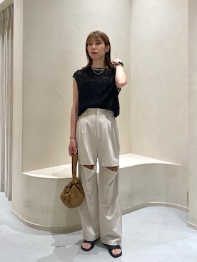 「スリット」｜「アイテム（アクセサリー）」を使った、ike_lemageさん（レディース・164cm）の夏コーディネート