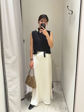 「マーメイドスカート」｜「アイテム（シャツ/ブラウス）」を使った、ike_lemageさん（レディース・164cm）の秋コーディネート