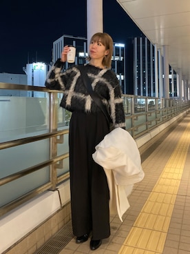 「CAPRICIEUX LE'MAGE（カプリシューレマージュ）のストレッチショートブーツ（ブーツ）」を使った、ike_lemageさん（レディース・164cm）の冬コーディネート