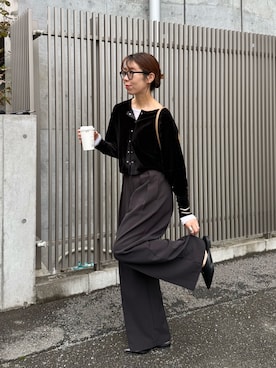 「アイテム（バングル/リストバンド）」を使った、ike_lemageさん（レディース・164cm）の冬コーディネート