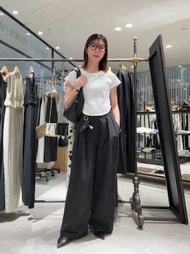 「CAPRICIEUX LE'MAGE（カプリシューレマージュ）のコルセットT（Tシャツ/カットソー、ホワイト系）」を使った、ike_lemageさん（レディース・164cm）の夏コーディネート