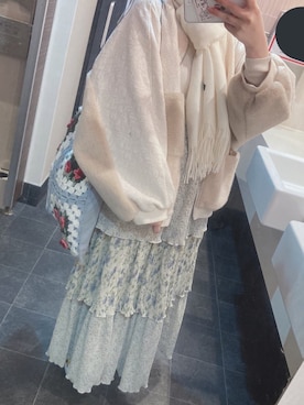 「merry jenny（メリージェニー）のアイテム（ブルゾン）」を使った、ma~さん（レディース・152cm）の春コーディネート