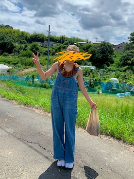 「SLOBE IENA（スローブイエナ）のアイテム（オールインワン・サロペット）」を使った、ゆり☺︎さん（レディース・161cm）の夏コーディネート