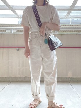 「UNIQLO U」｜T a k e c h i y oさん（レディース・157cm）の夏コーディネート