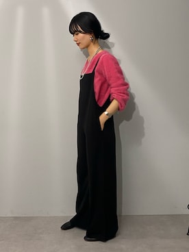「ゆるニット」｜「アイテム（オールインワン・サロペット）」を使った、NAGATA_167cmさん（レディース・167cm）の秋コーディネート
